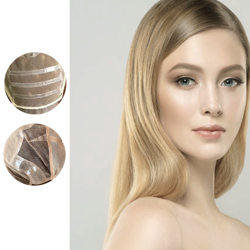 1. Medical-wig-silicone-wig-20220829-1 Full Lace Cap Medical Silicone Wig Remy Human Hair Full Hand Tied Cap for Alopecia People or Cancer Patients