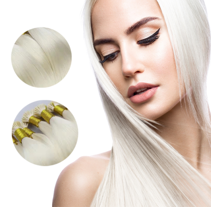 Double Drawn Pre-Bonded Keratin Flat Tip Hair Extensions Remy Human Hair