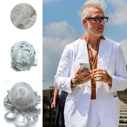 poly skin knot toupee